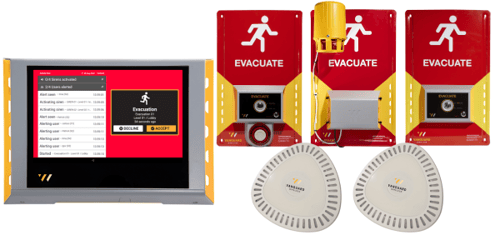 Vanguard Wireless TCU Managed Evacuation System & Smoke Detectors